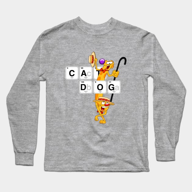 CatDog Chemistry Long Sleeve T-Shirt by cariespositodesign